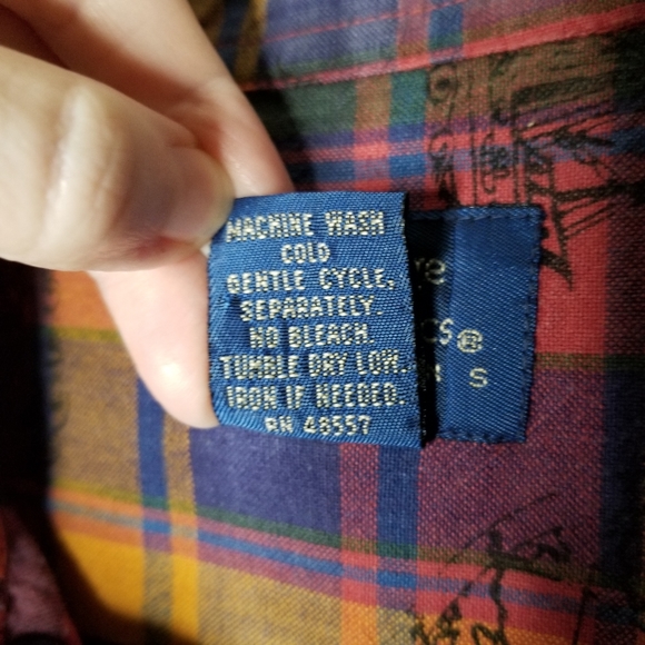 Cambridge Classics EUC L America plaid short-sleeved button-down map shi… - Picture 5 of 11